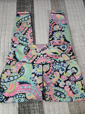 Crown And Ivy Paisley Print Leggings - Multicolor Sz M